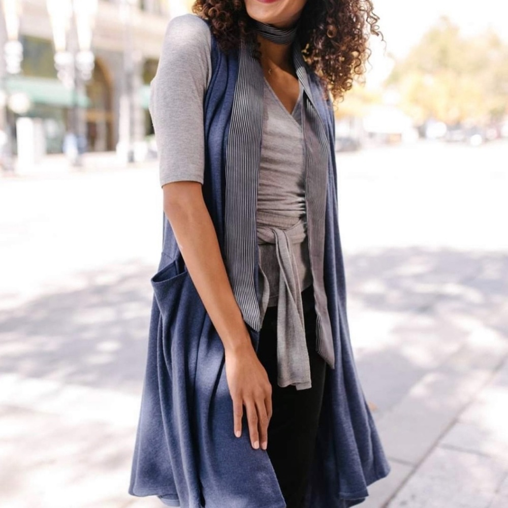 Agnes & Dora Cascade Vest ~ Blue